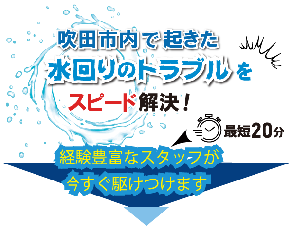 水回りのトラブルをスピード解決